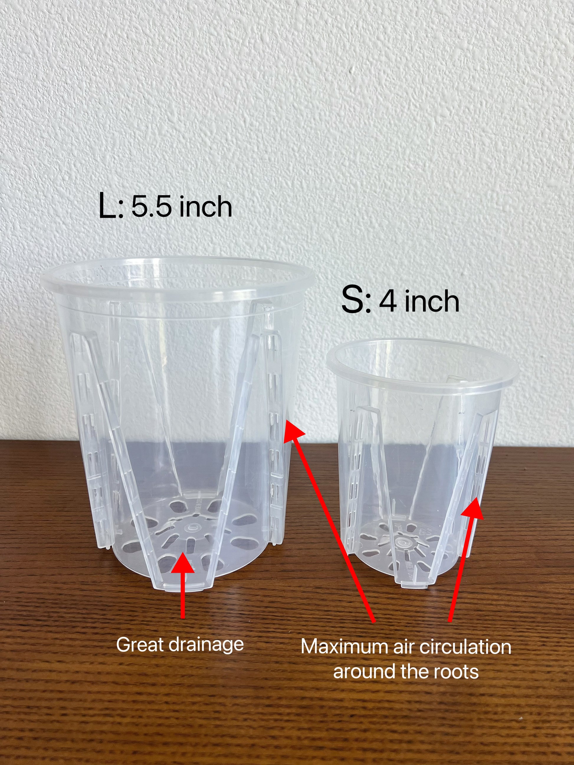 4 litre plant pots Clear Nursery Pot 4/6” – Rare Foliage Plant Co